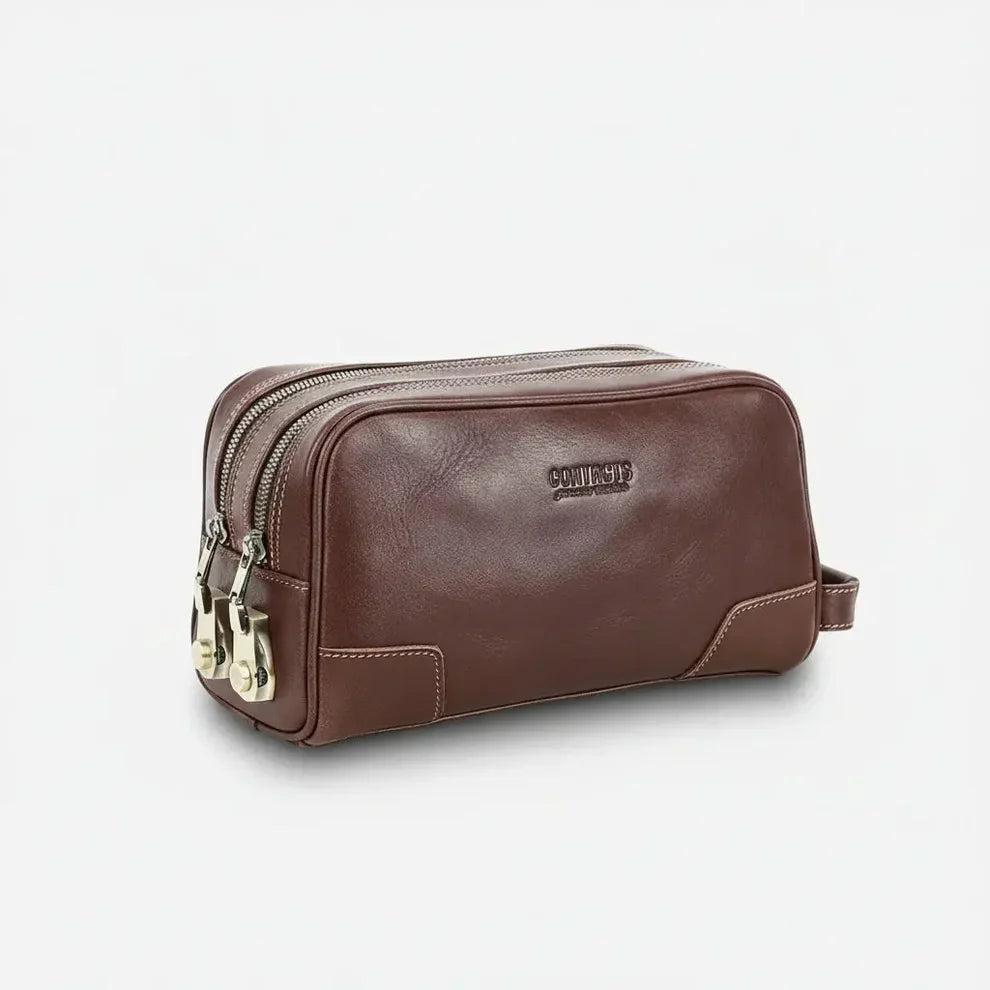 Trousse de toilette en cuir pour homme - Trousse de toilette pour homme - Trousse de toilette pour homme - Trousse de toilette pour homme - Trousse de voyage pour homme