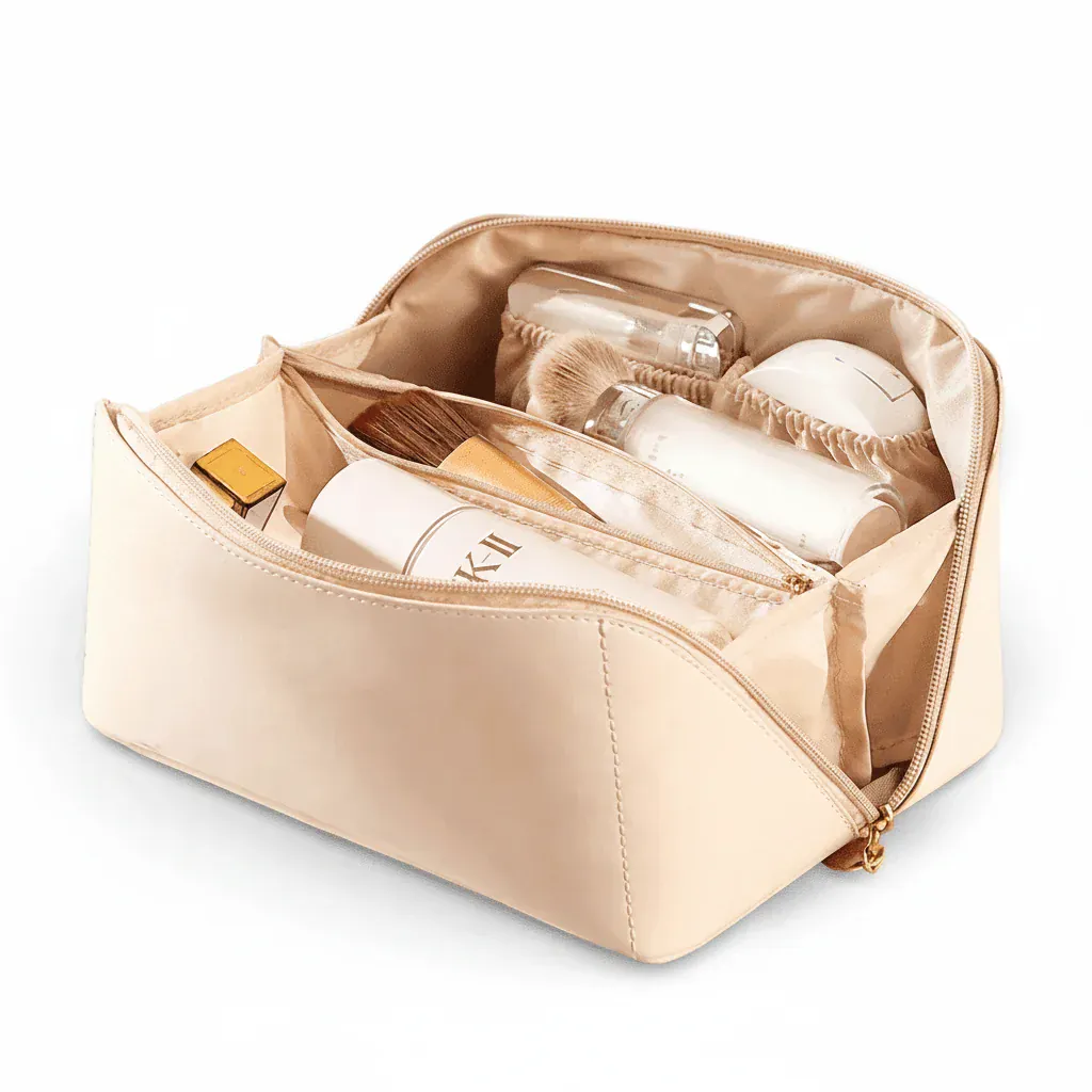 La Cuori | Trousse Toilette Personnalisable Cuir PU Poignée