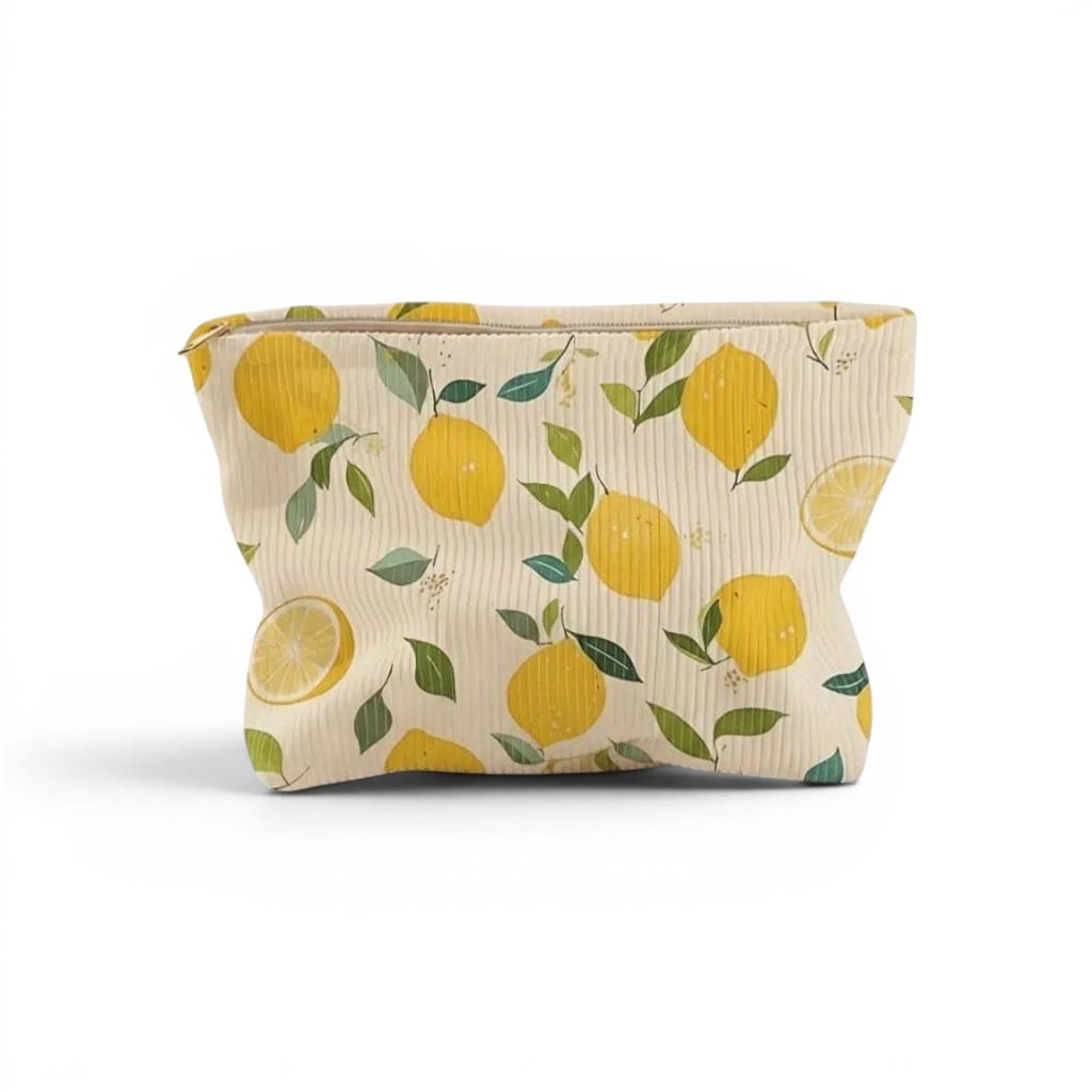 La Gialla | Trousse de Toilette Femme Velours Floral Jaune