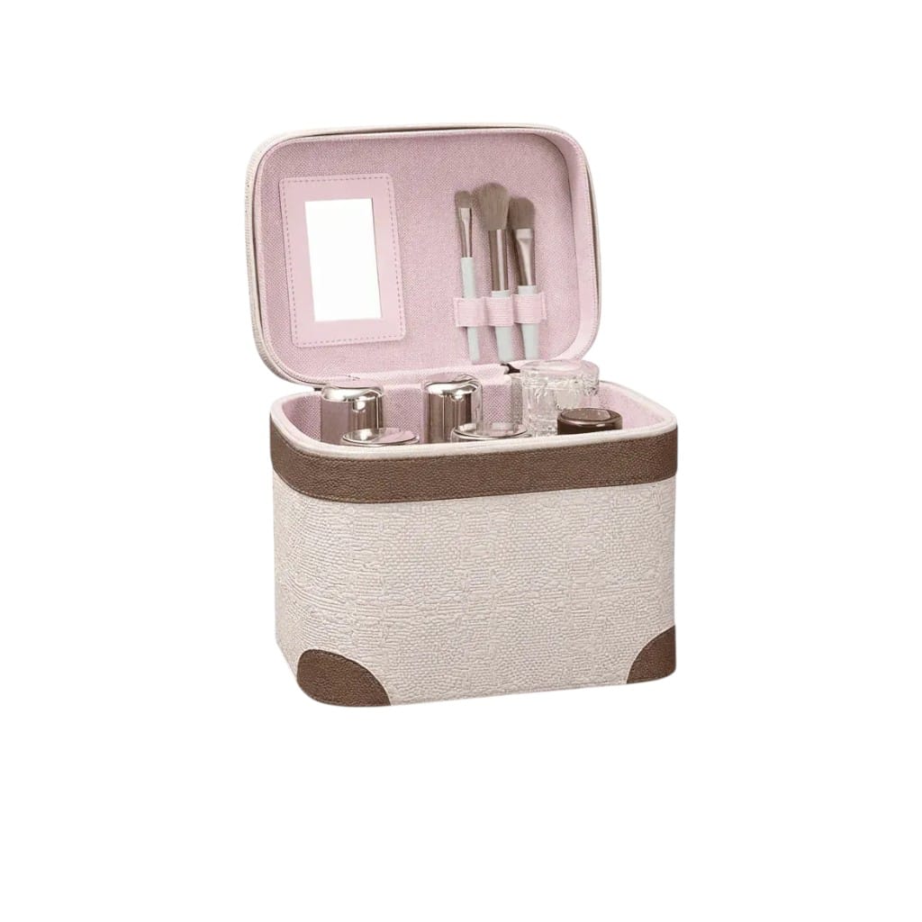 La Tressa | Vanity Maquillage PU Tressé Grande Capacité
