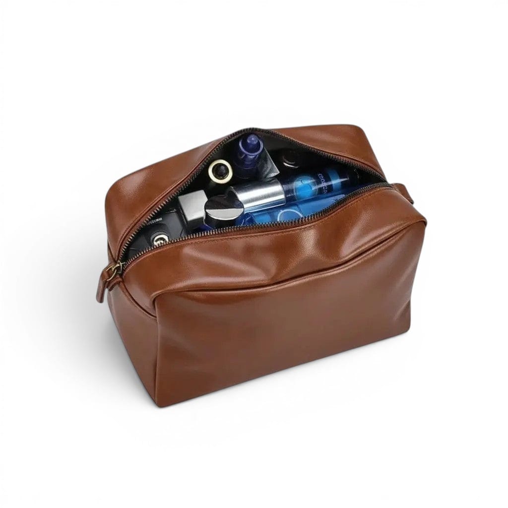 Le Fronto | Trousse Homme Simili Cuir Étanche Poche Avant
