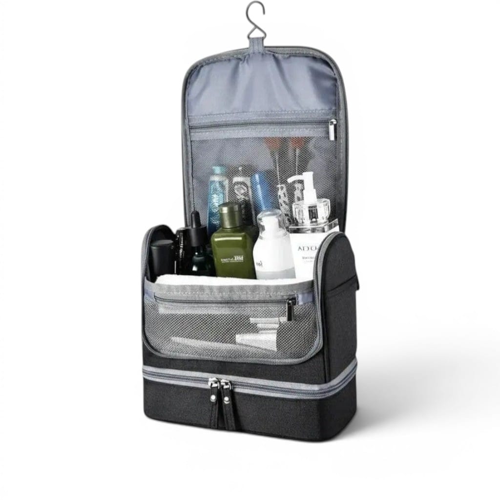 Le Granto | Trousse de Toilette Suspendue Homme Oxford Sec/Humide