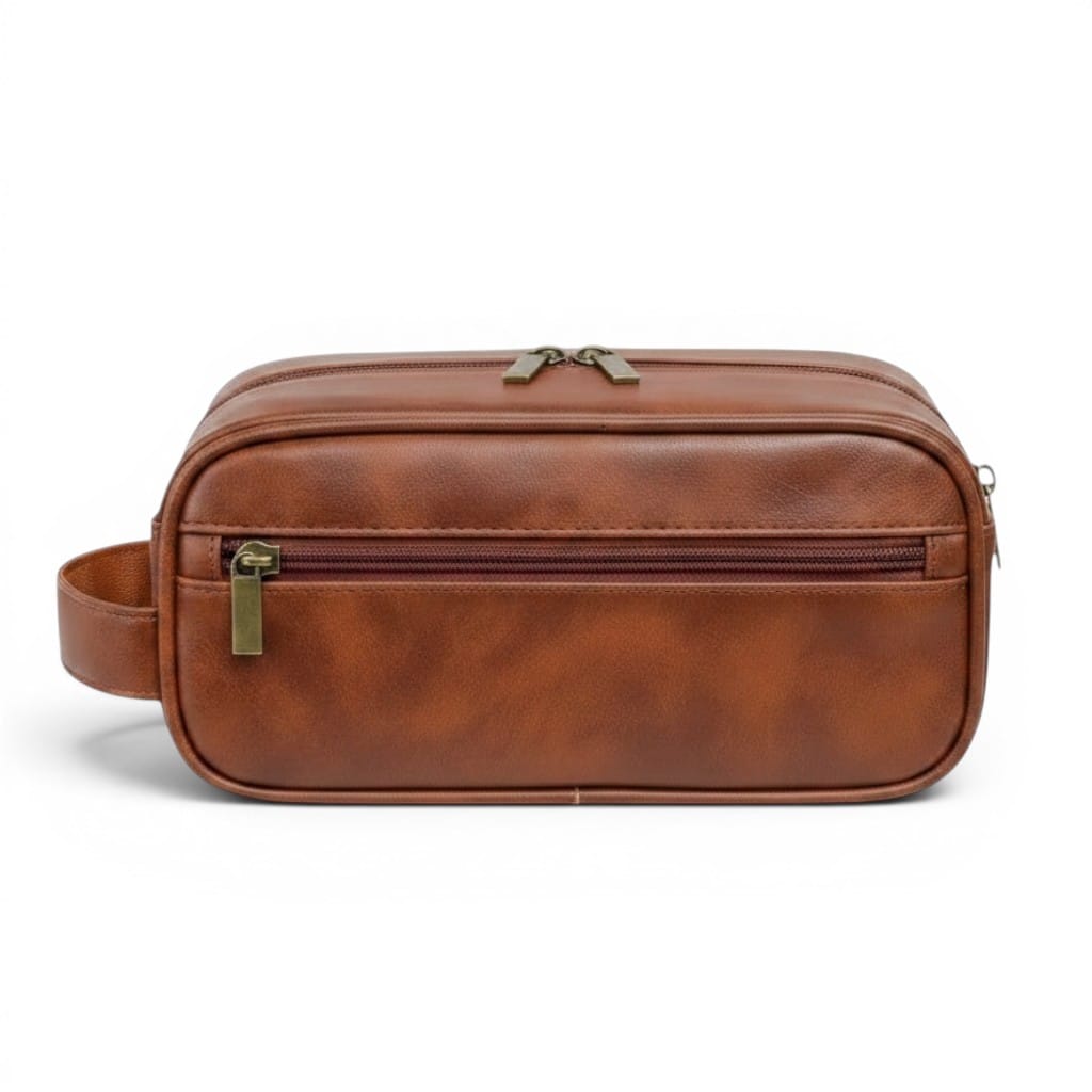 Le Retro | Trousse Homme Simili Cuir Rétro Grande Capacité