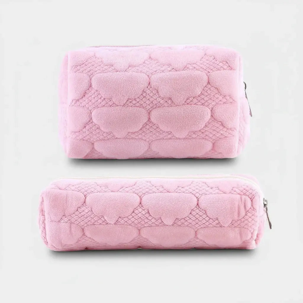 Lot 2 trousses de maquillage en peluche