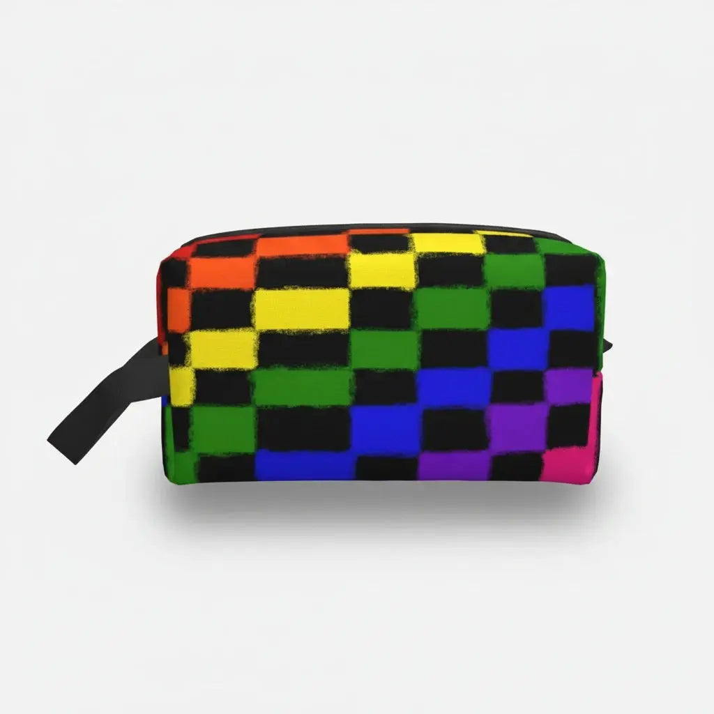 Trousse de toilette femme motifs géométriques