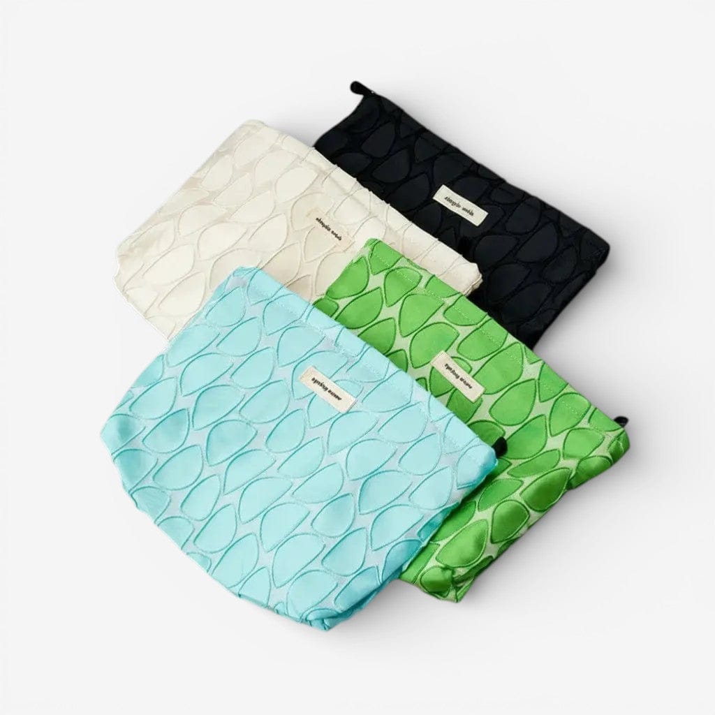 Trousse de toilette femme | Pochette canvas motifs feuilles