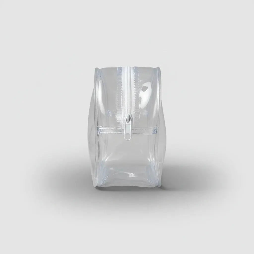 Trousse de toilette transparente PVC demi-lune