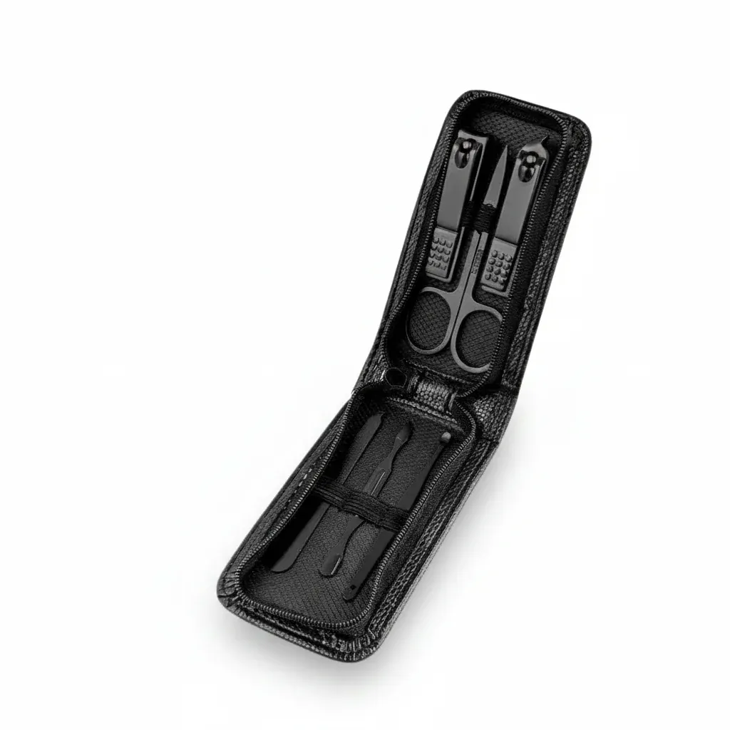 Kit manucure voyage 6 pièces – Étui compact & acier inoxydable