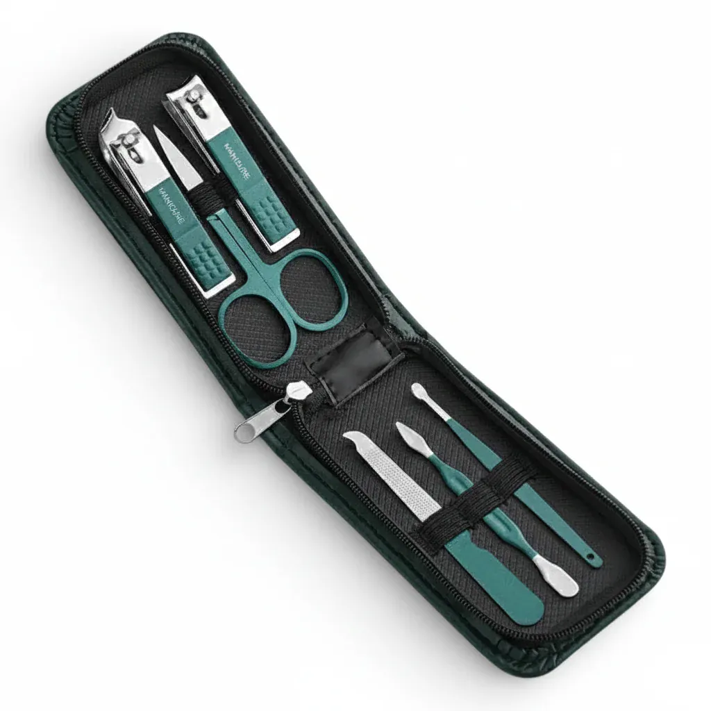 Kit manucure voyage 6 pièces – Étui compact & acier inoxydable