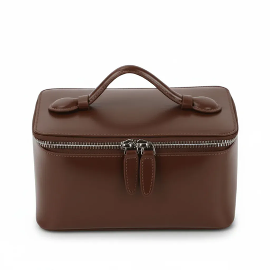 L'Alma | Trousse de Toilette Femme - Cuir Véritable Compact