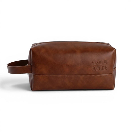L'Ansa | Trousse Homme Simili Cuir Impérméable Anse Latérale