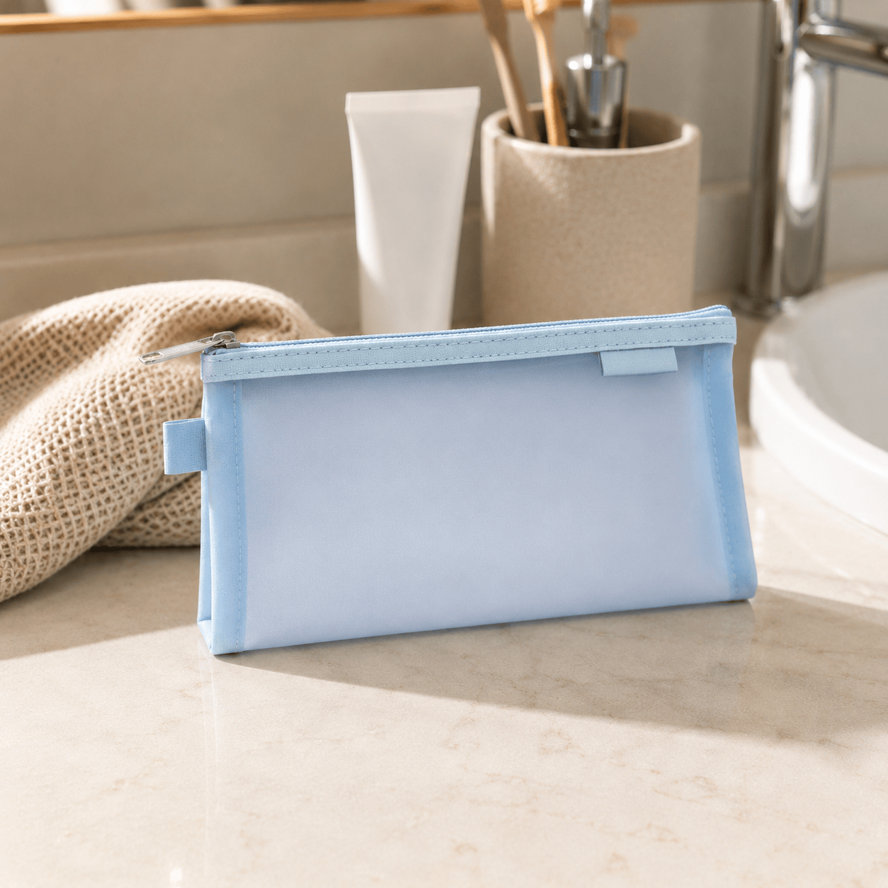 La Aeria | Trousse Mesh Transparente Compacte Légère
