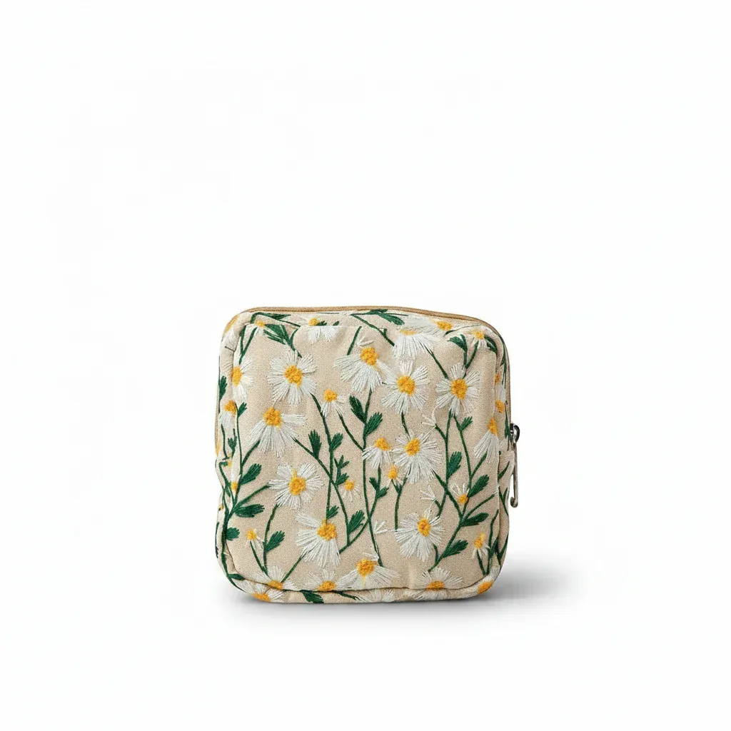 La Brova | Trousse Maquillage Canvas Broderie Florale