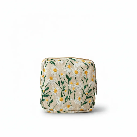 La Brova | Trousse Maquillage Canvas Broderie Florale