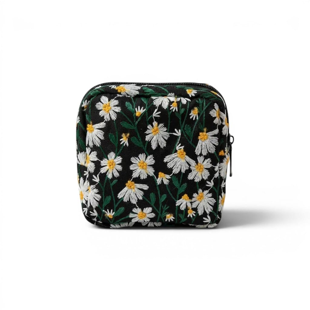 La Brova | Trousse Maquillage Canvas Broderie Florale