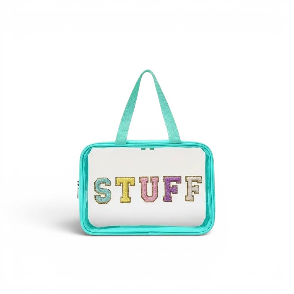 La Cheni | Trousse Transparente PVC Lettres Chenille Grande Capacité