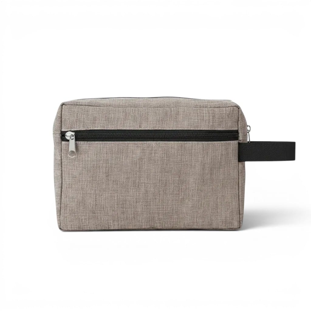 La Chino | Trousse Toilette Personnalisable Tissu Chiné Poche Zippe
