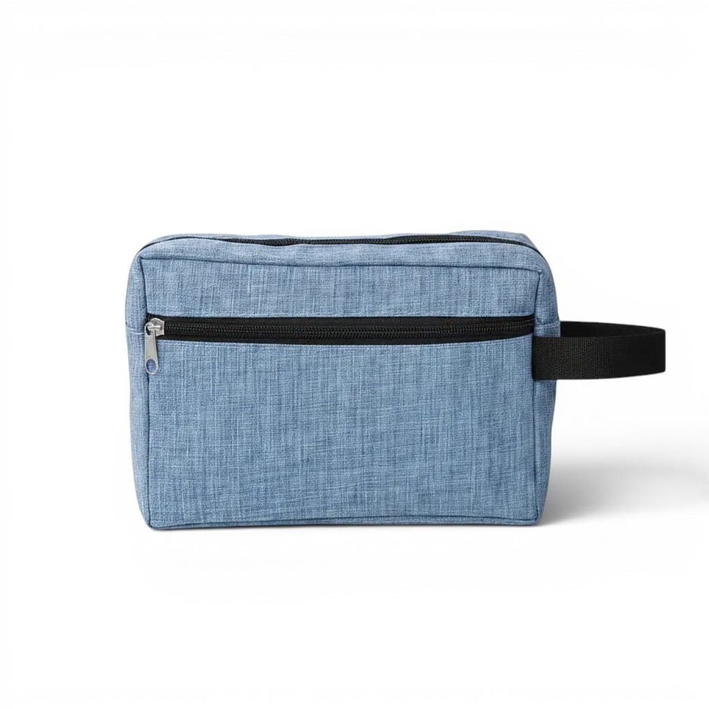 La Chino | Trousse Toilette Personnalisable Tissu Chiné Poche Zippe