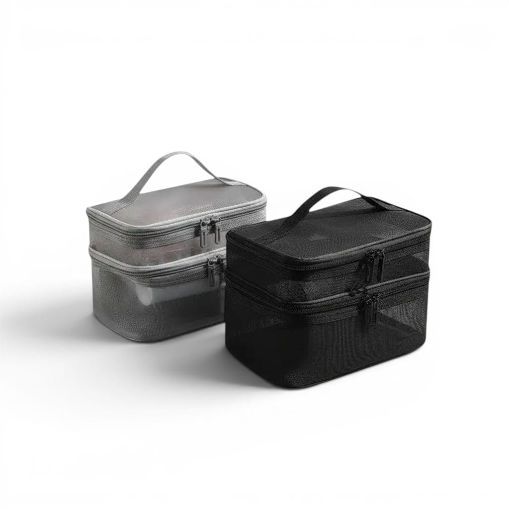 La Dopi | Trousse Mesh 2 Étages Grande Capacité Pliable