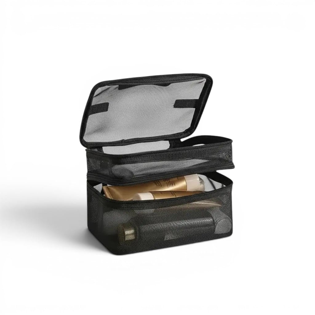 La Dopi | Trousse Mesh 2 Étages Grande Capacité Pliable