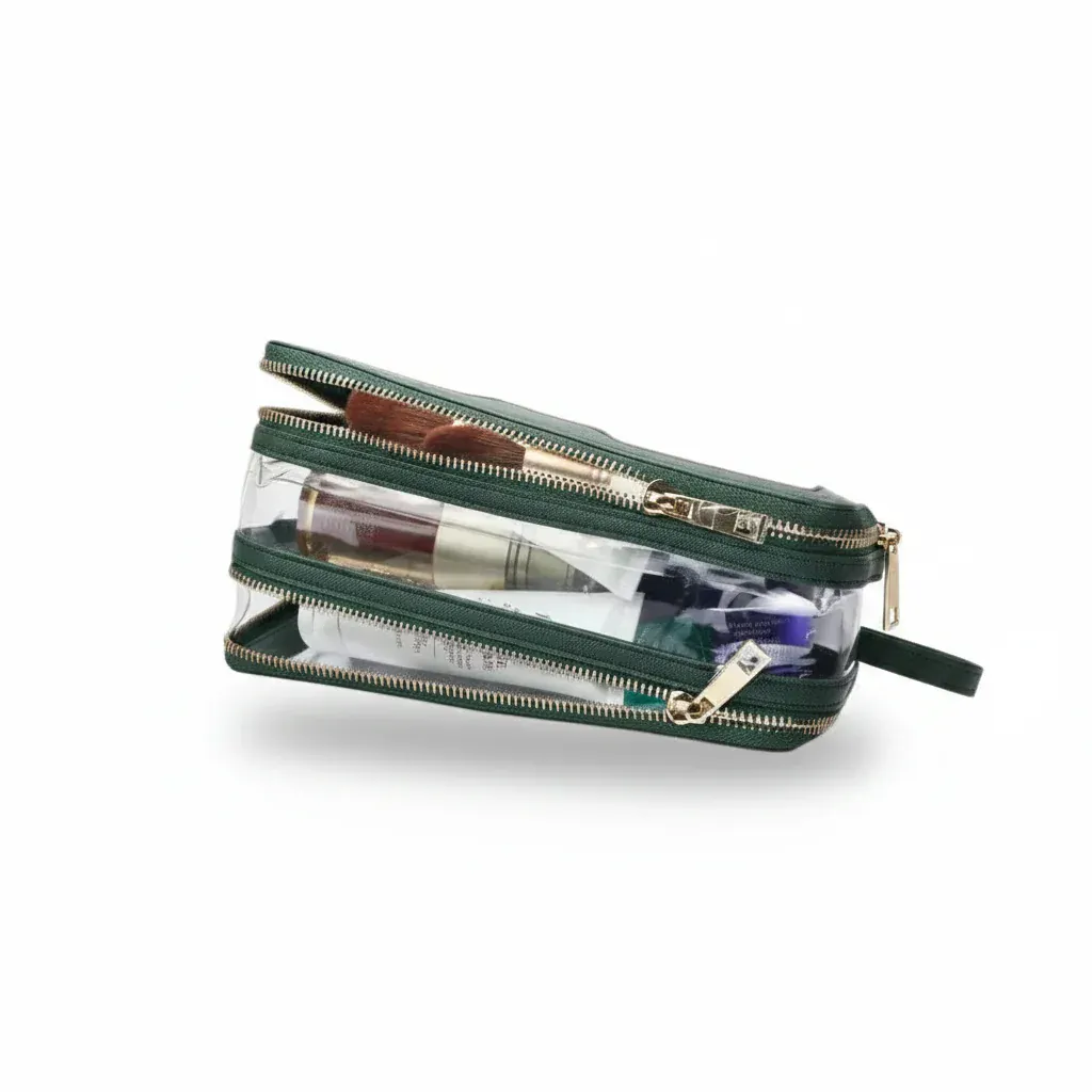 La Dupla | Trousse Transparente PU/TPU Double Compartiment Cabine