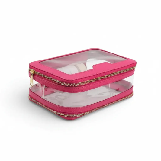 La Dupla | Trousse Transparente PU/TPU Double Compartiment Cabine