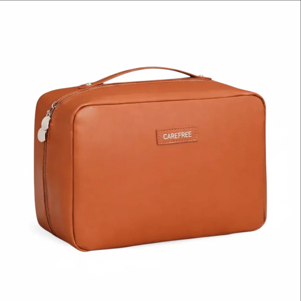 La Duzzi | Trousse Maquillage Cuir PU Double Zip Élégante