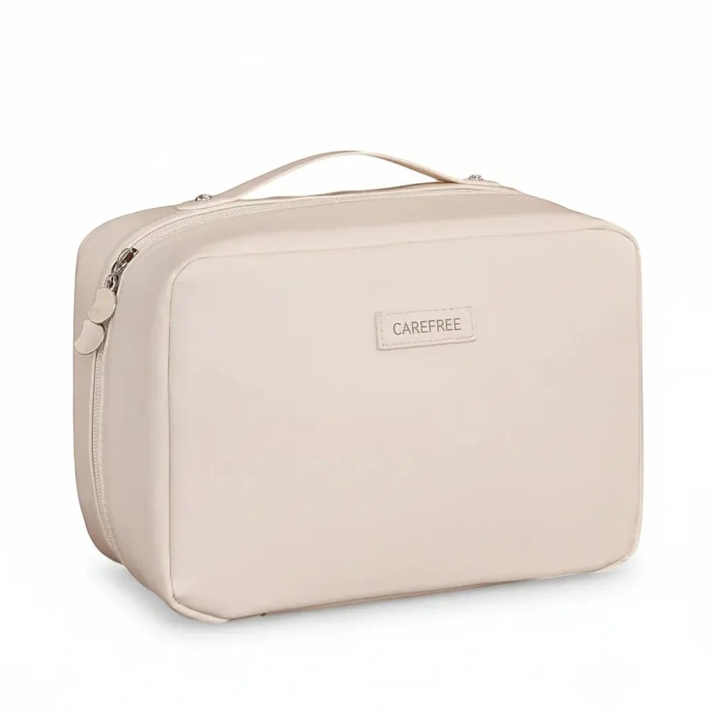 La Duzzi | Trousse Maquillage Cuir PU Double Zip Élégante