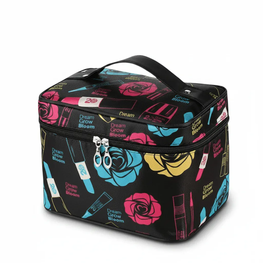 La Flonva | Trousse Femme Florale Nylon Grande Capacité