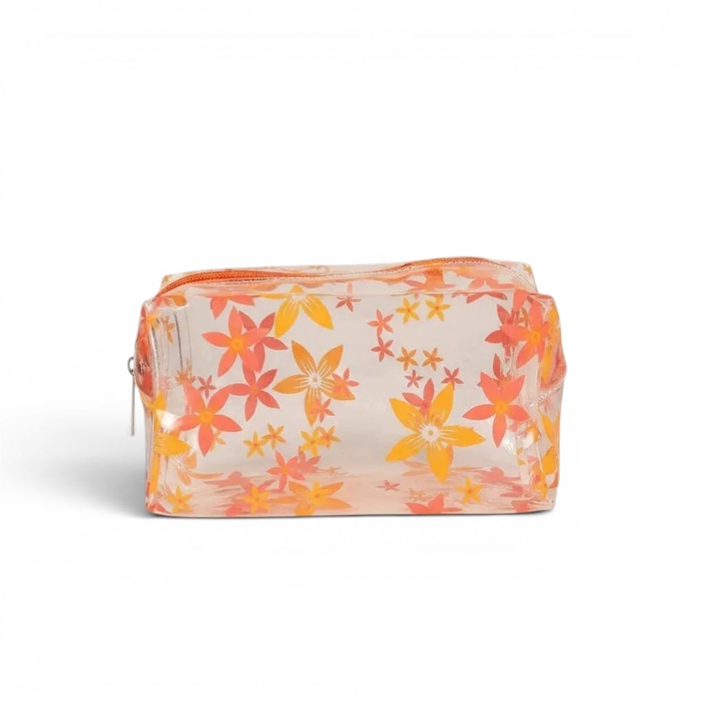 La Flovia | Trousse Transparente PVC Motif Floral Compacte