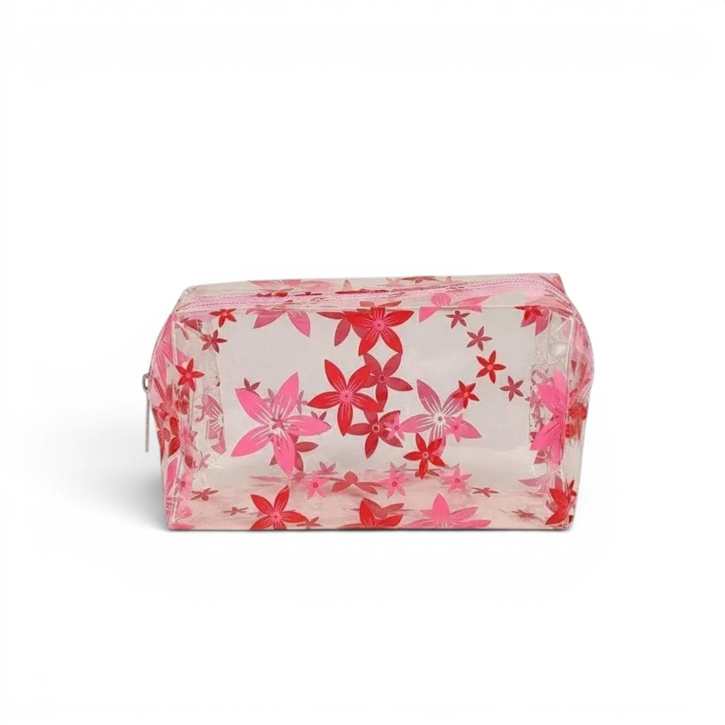 La Flovia | Trousse Transparente PVC Motif Floral Compacte