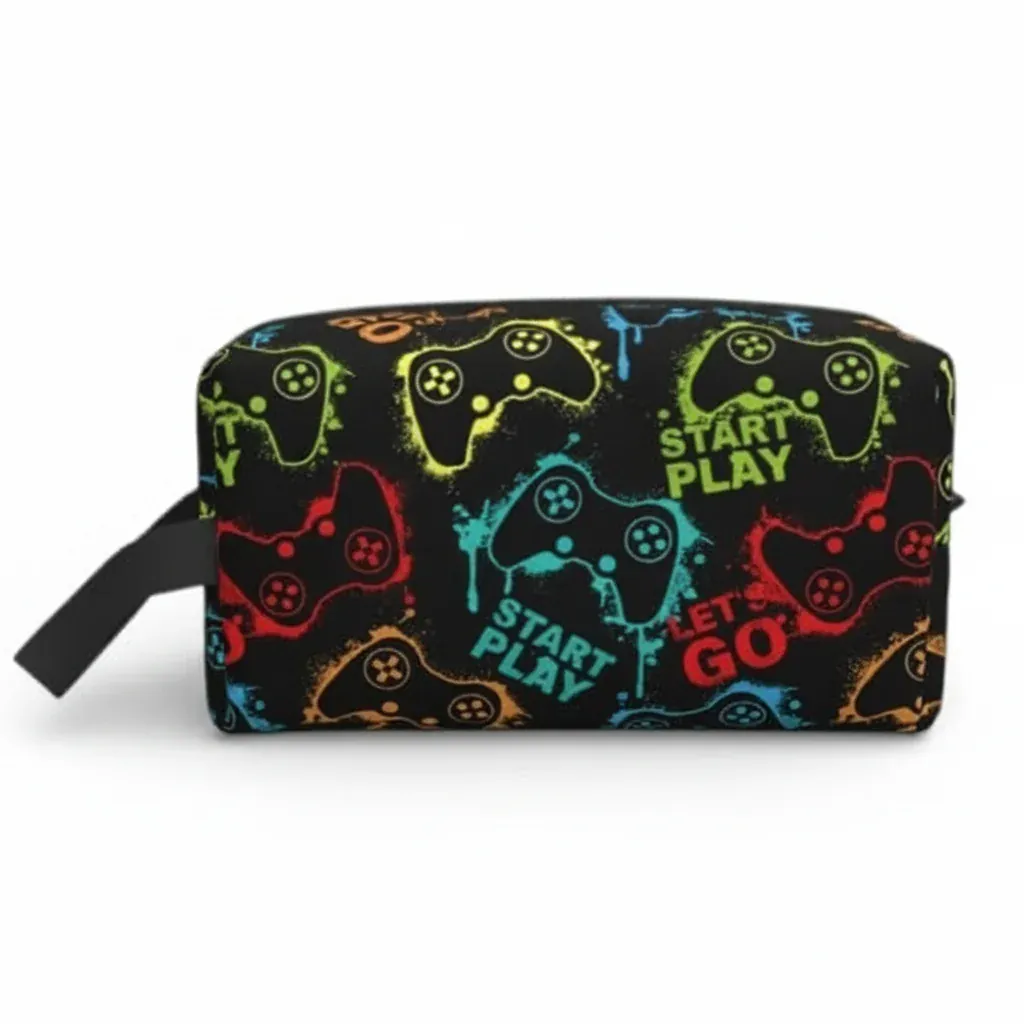 La Gami | Trousse Enfant Grande Capacité Motif Gaming