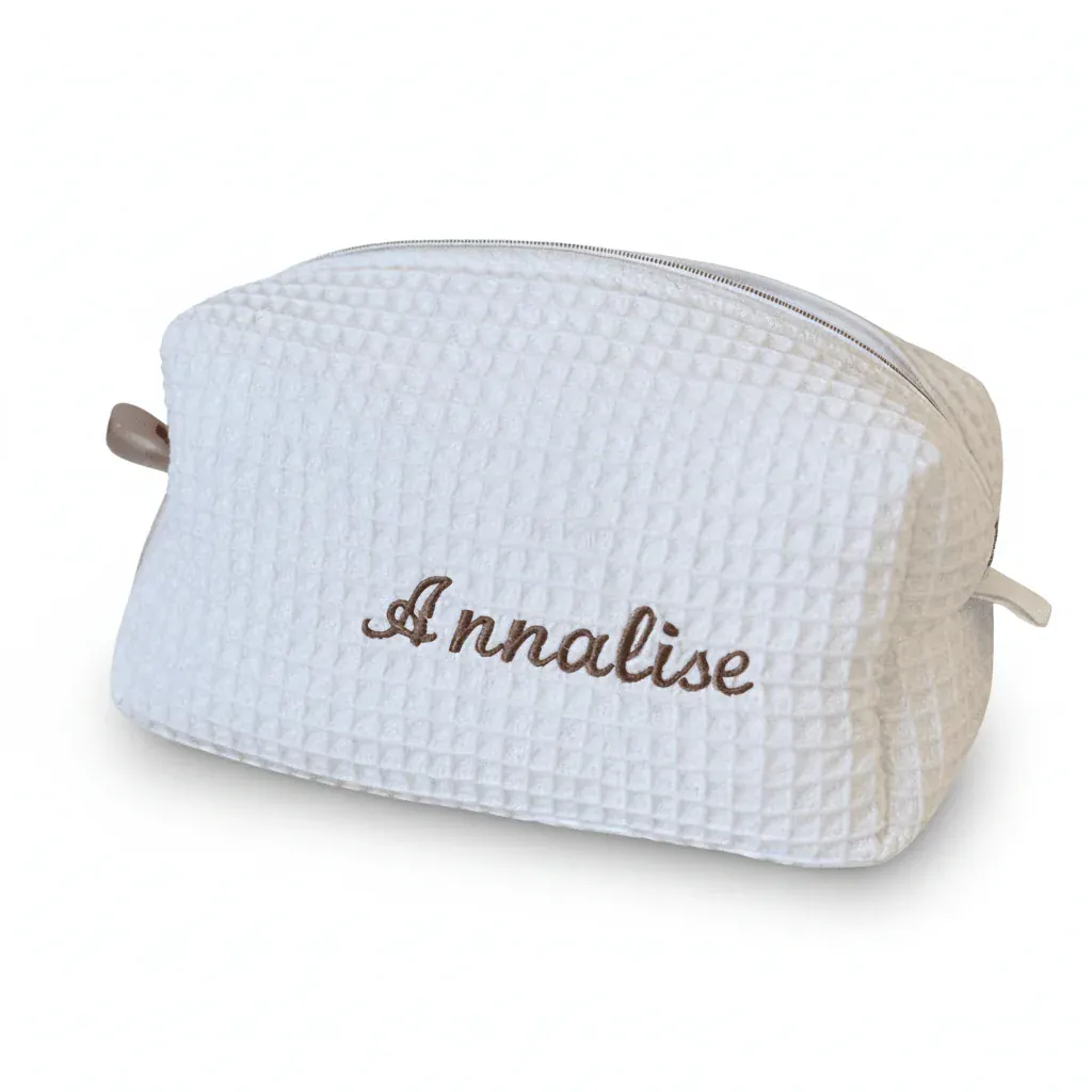 La Gofri | Trousse Toilette Personnalisable Coton Gaufré