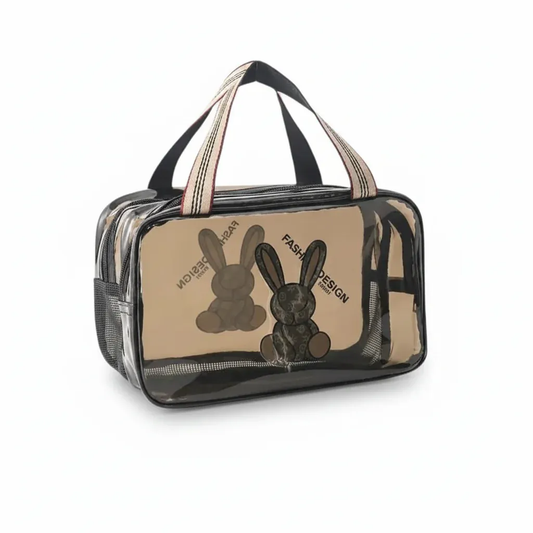 La Lapvi | Trousse Imperméable PVC Double Compartiment Lapin