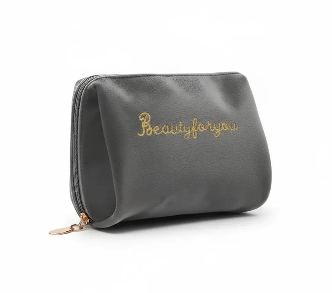 La Lettra | Trousse Toilette Velours Broderie Femme