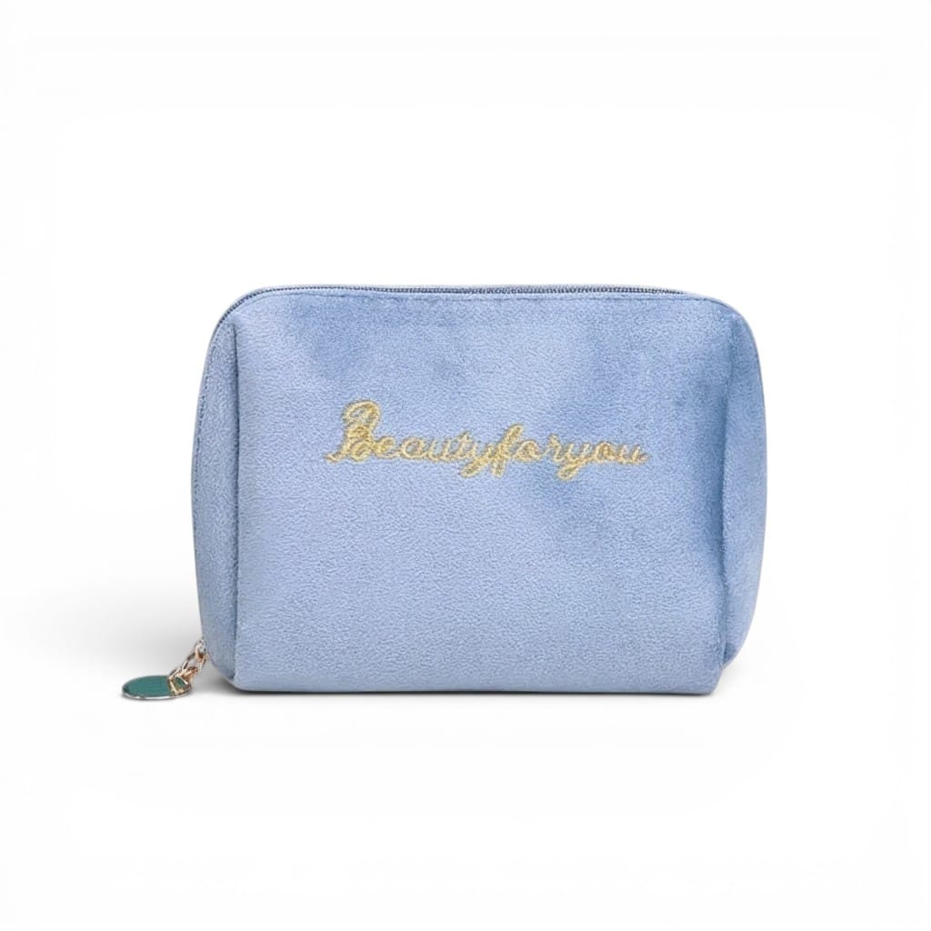 La Lettra | Trousse Toilette Velours Broderie Femme