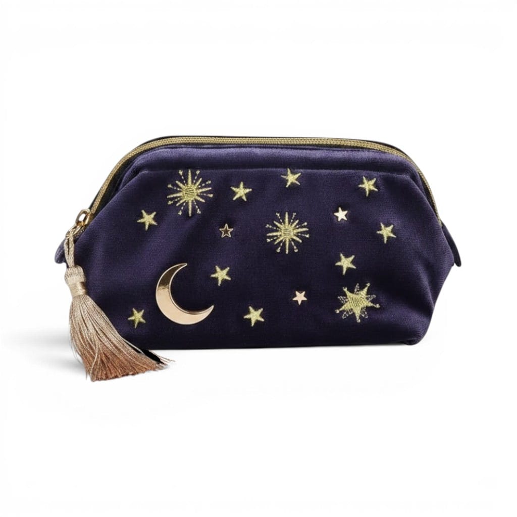La Lunva | Trousse de Toilette Femme Velours Brodée Étoiles