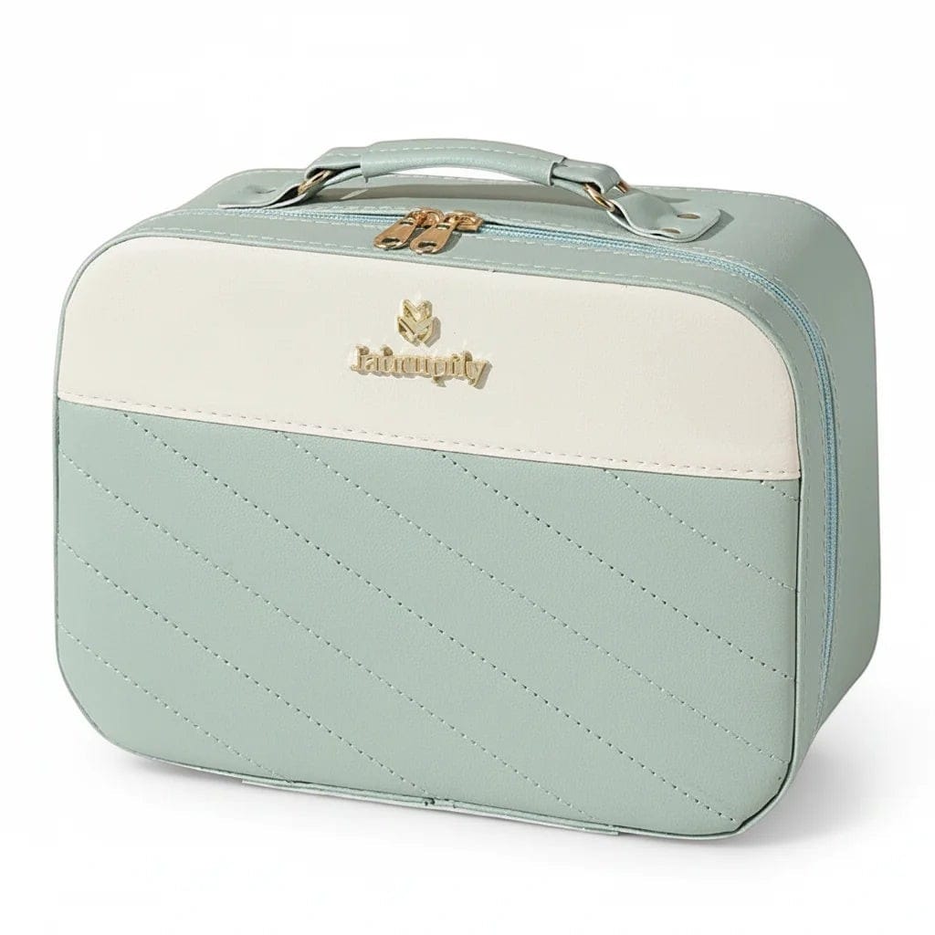 La Mirva | Trousse Maquillage Cuir PU Waterproof Miroir LED