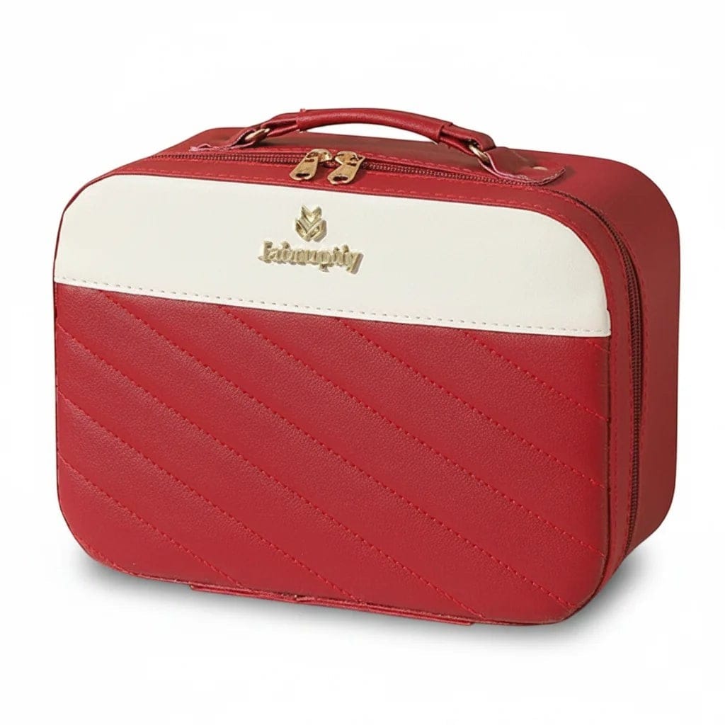 La Mirva | Trousse Maquillage Cuir PU Waterproof Miroir LED