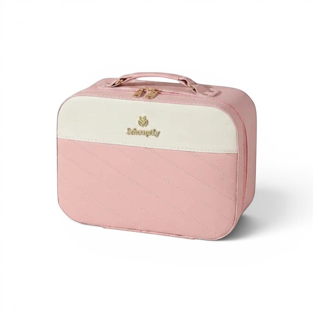 La Mirva | Trousse Maquillage Cuir PU Waterproof Miroir LED