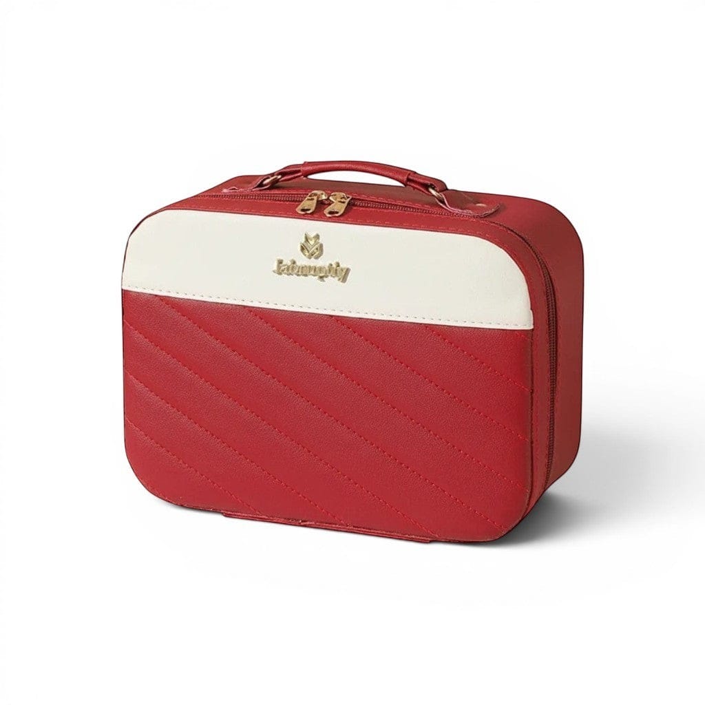 La Mirva | Trousse Maquillage Cuir PU Waterproof Miroir LED