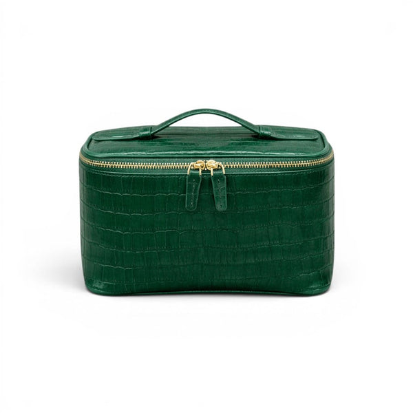 La Nappa | Trousse de Toilette Femme - Cuir Véritable Texture Croco