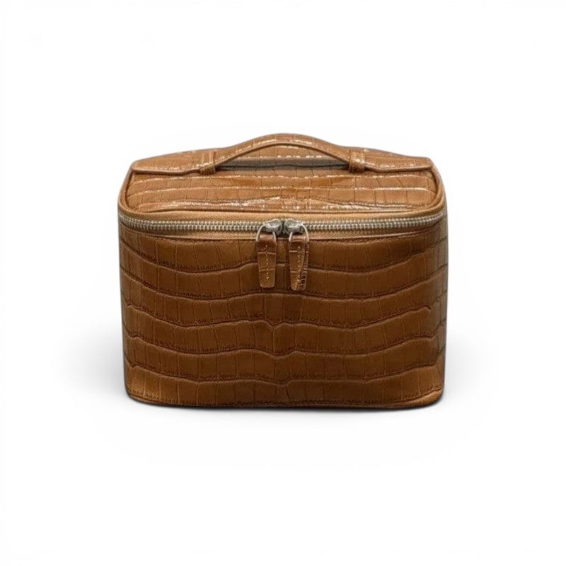 La Nappa | Trousse de Toilette Femme - Cuir Véritable Texture Croco
