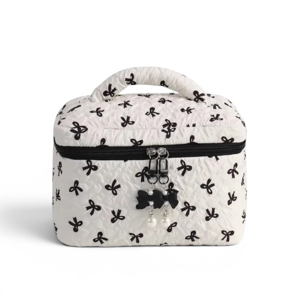 La Nodva | Pochette Maquillage Coton Nœud Format Boîte