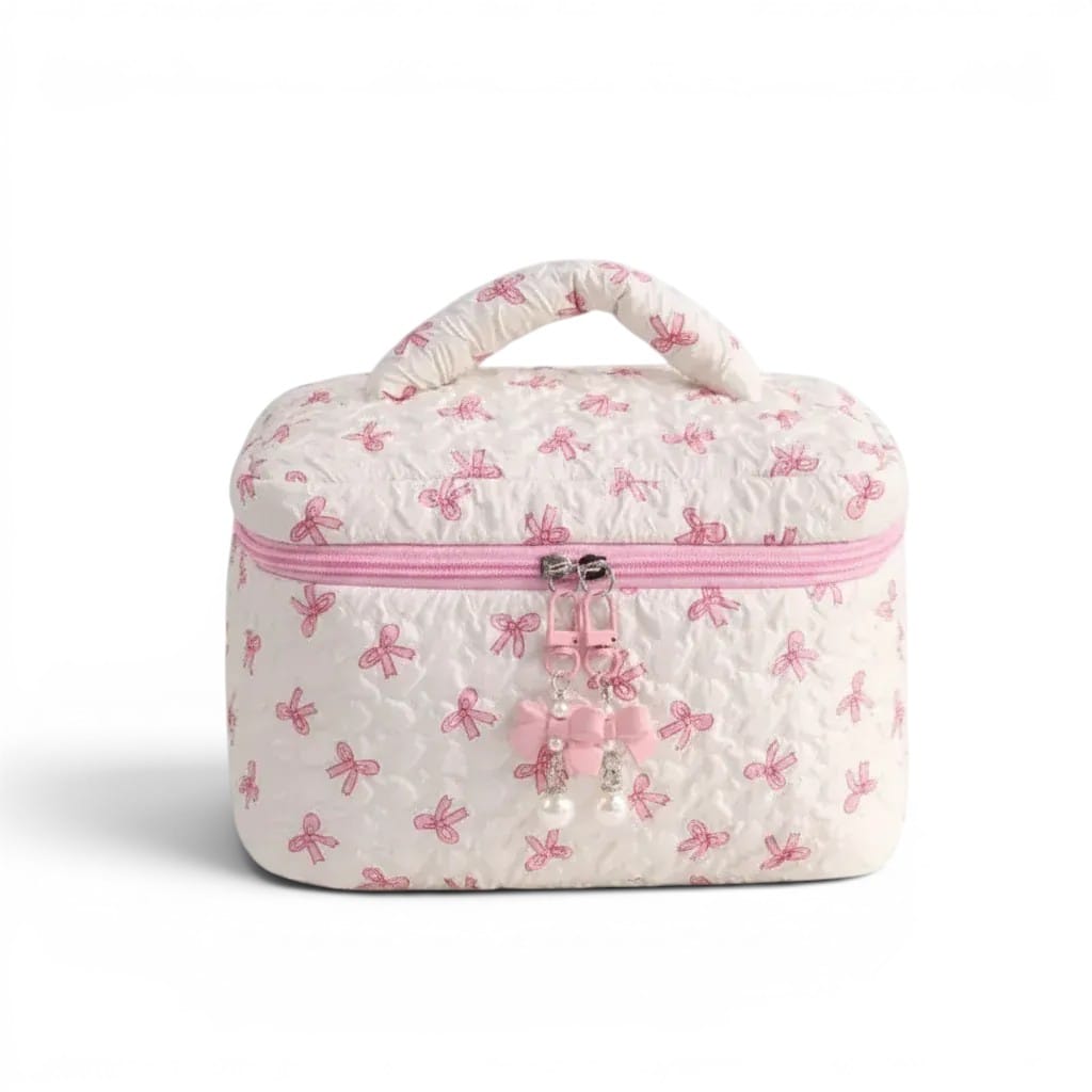 La Nodva | Pochette Maquillage Coton Nœud Format Boîte