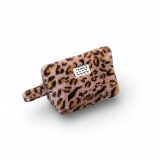 La Pelvi | Trousse de Toilette Femme Peluche Léopard