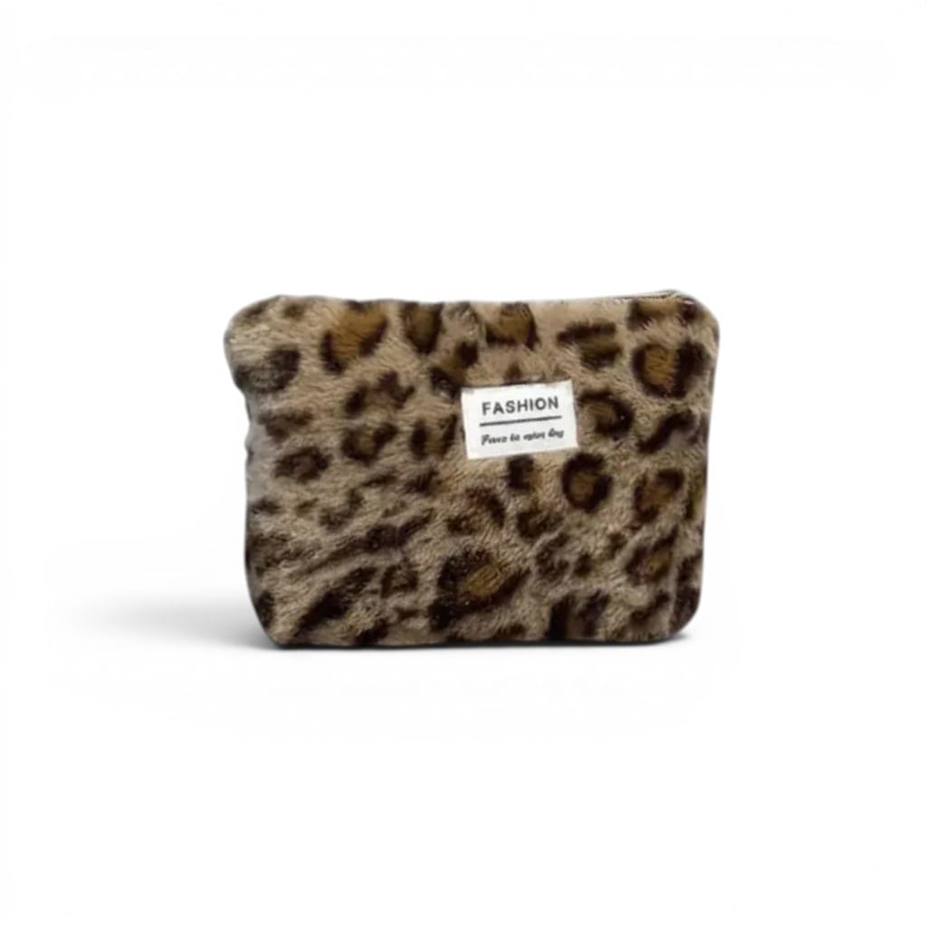 La Pelvi | Trousse de Toilette Femme Peluche Léopard