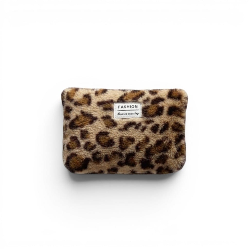 La Pelvi | Trousse de Toilette Femme Peluche Léopard