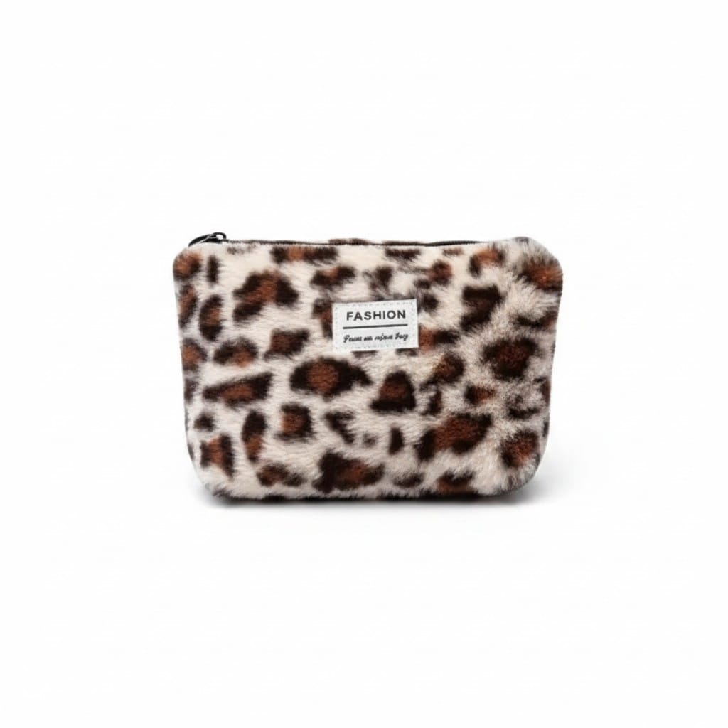 La Pelvi | Trousse de Toilette Femme Peluche Léopard