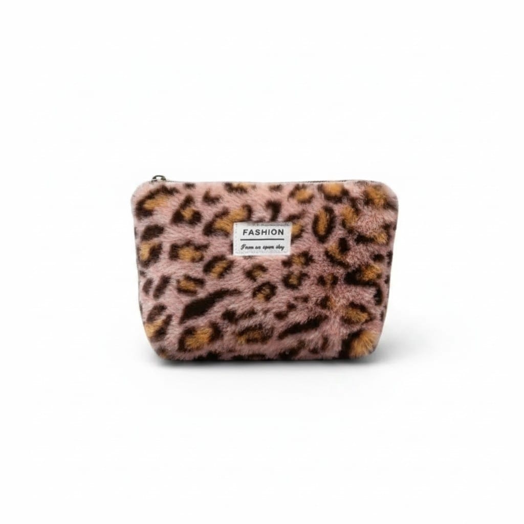 La Pelvi | Trousse de Toilette Femme Peluche Léopard